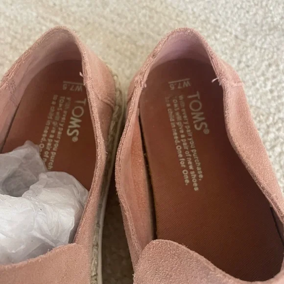 Toms Bloom Suede Rope Espradille Slip On Loafers Women’s/7.5 - Picture 8 of 9